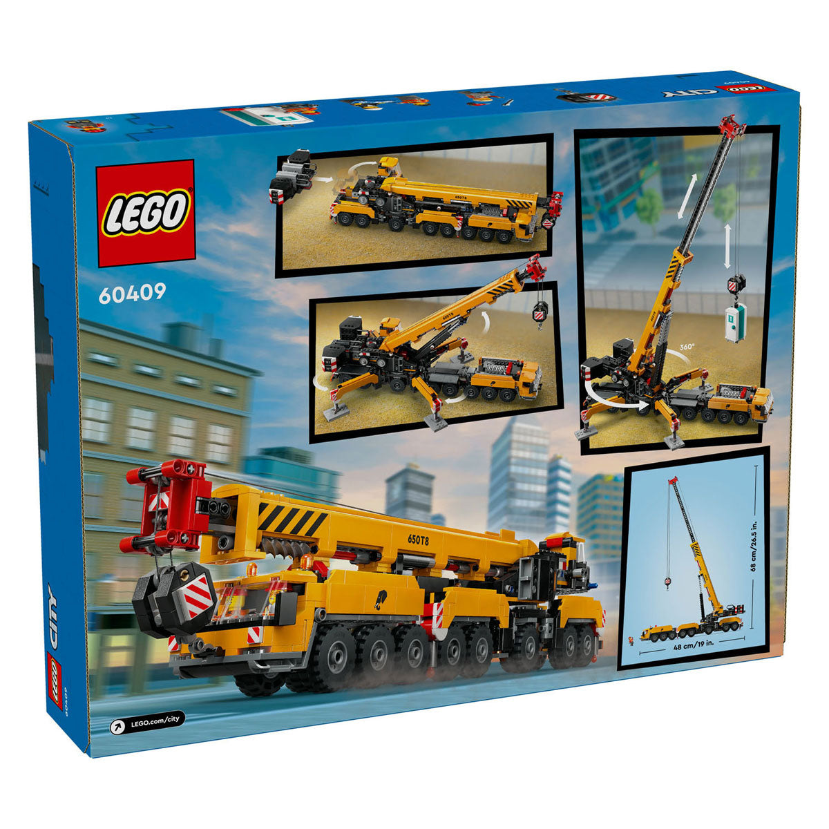 Lego LEGO CITY 60409 CRANE DE CONSTRUCTION MOBILE JAUNE