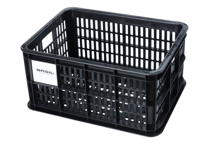 Basil Fietskrat S - Small - 17,5 liter - sort