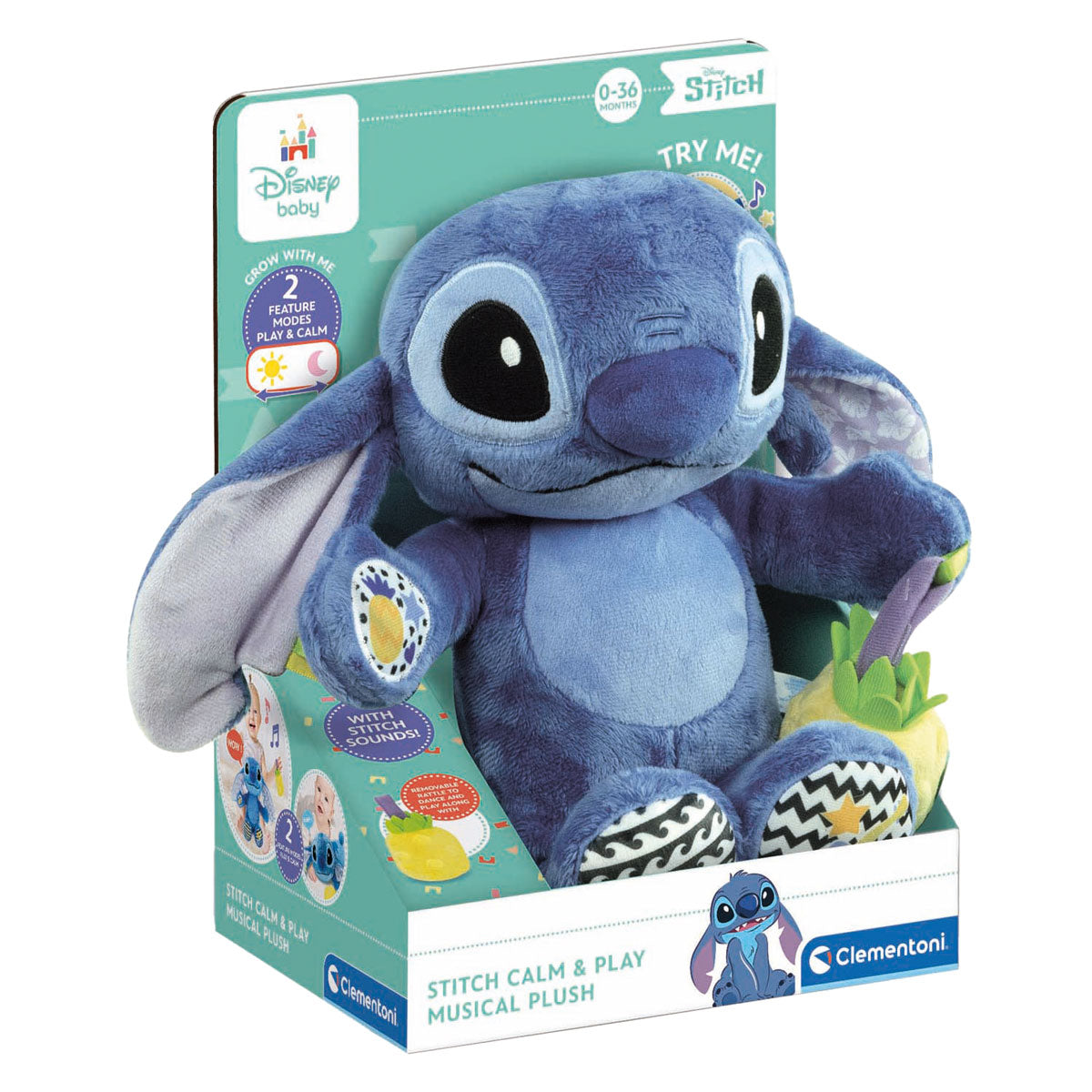 Clementoni Baby - Disney Stitch Interactive Hugh Plush