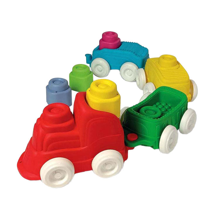 Clementoni Baby - Clemmy Sensory train with soft blocks, 12dlg.