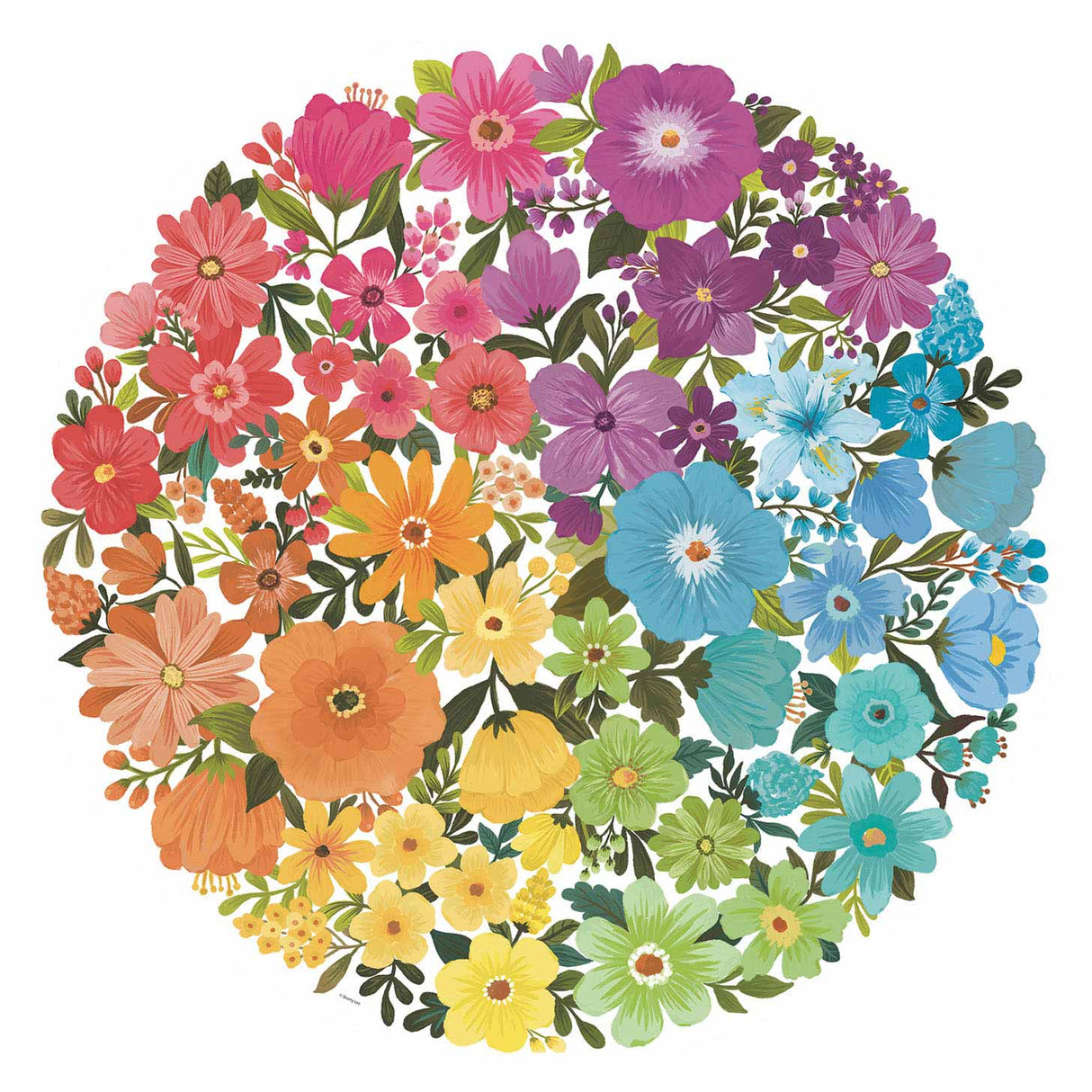 Ravensburger Circle of Color Puzzles - Fleurs, 500ST.