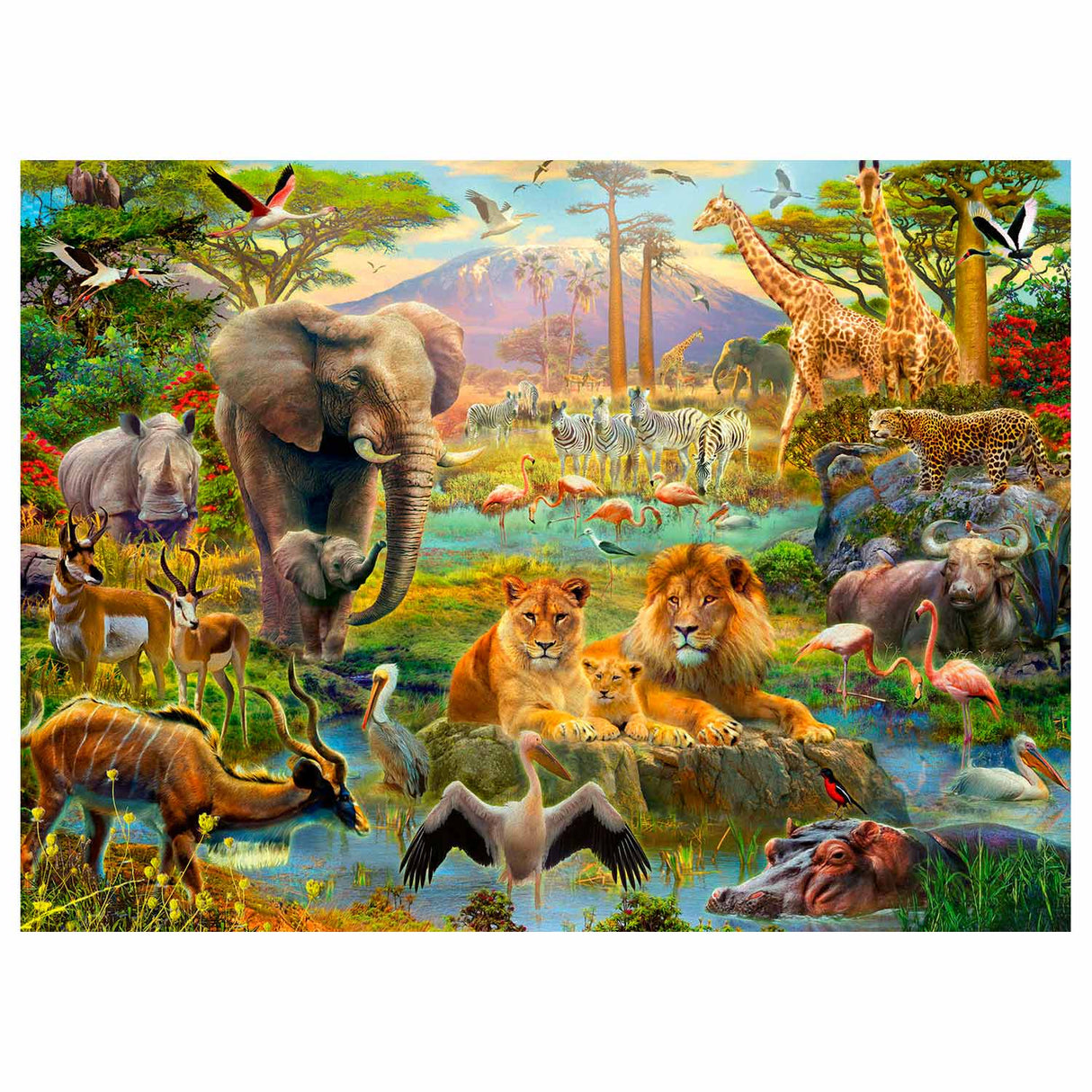 Ravensburger - Animals of the Savannah Puzzle 200 pièces xxl