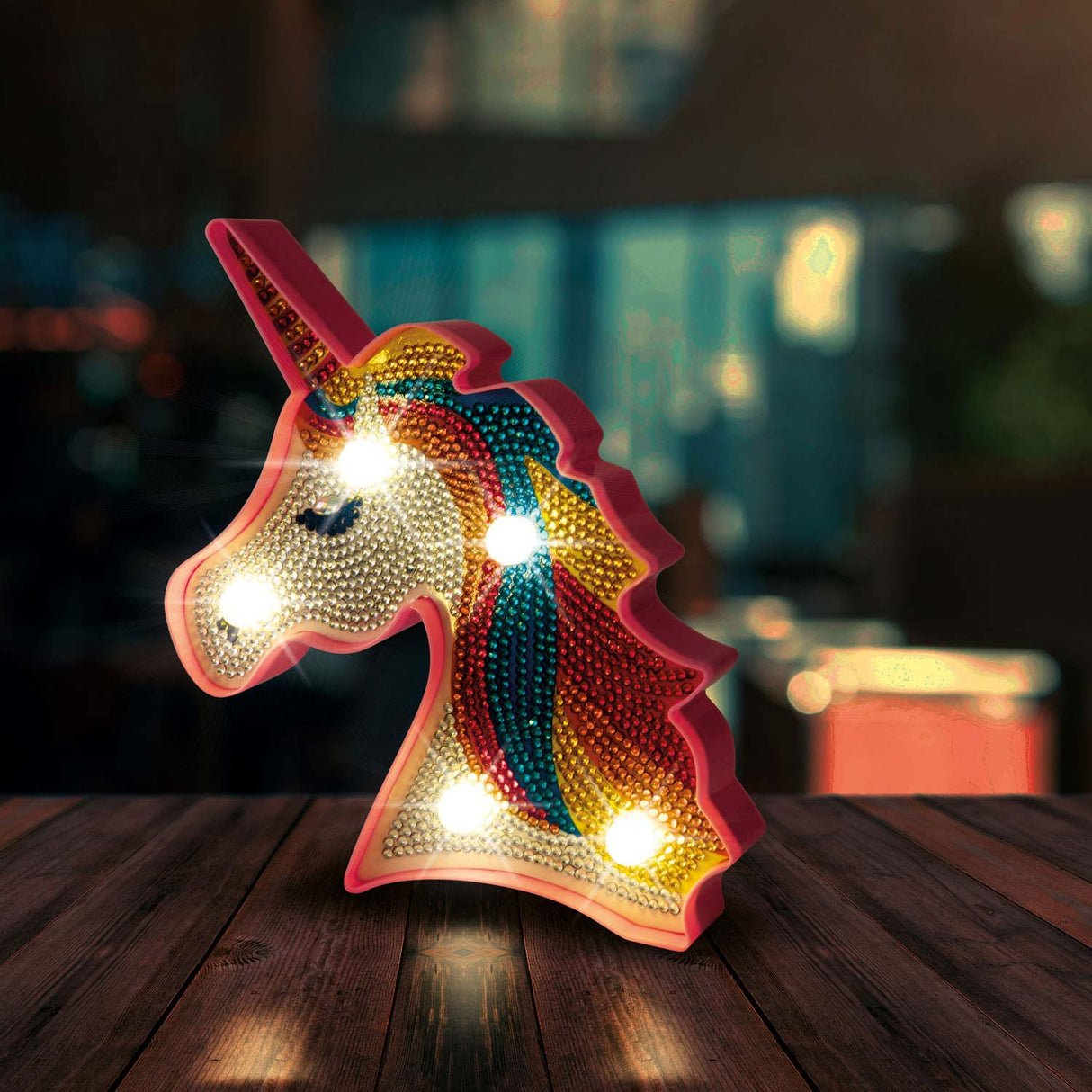 Lampe de peinture au diamant licorne