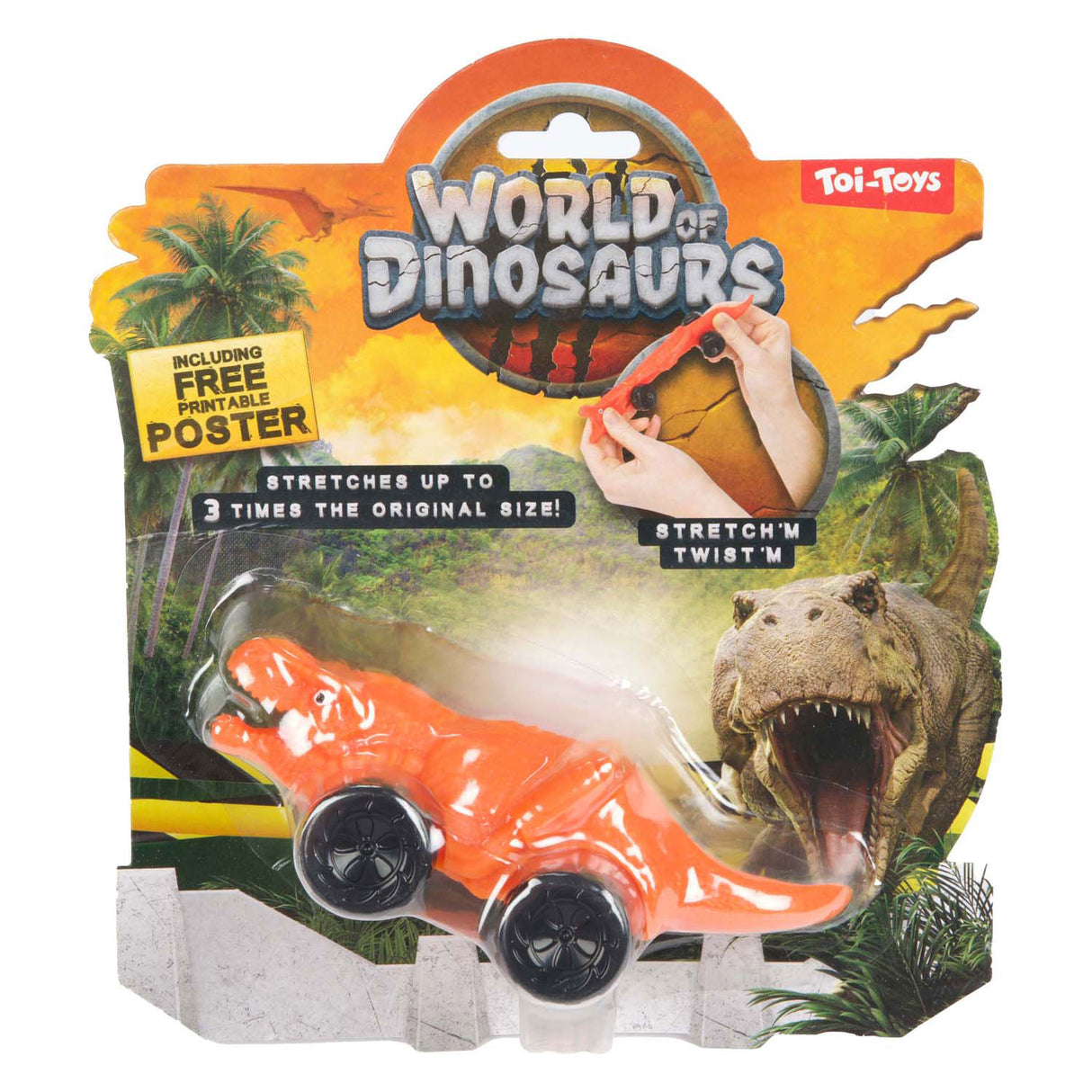 Stretchy dino car