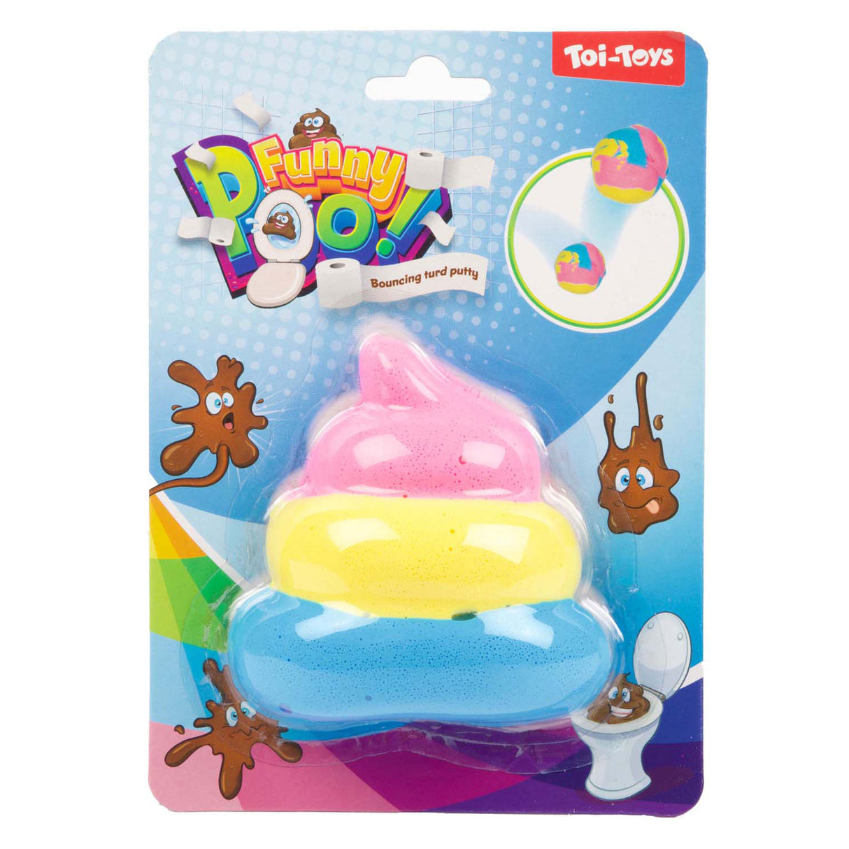Toi-Toys Fun Stuiter Putty Rainbow Turd