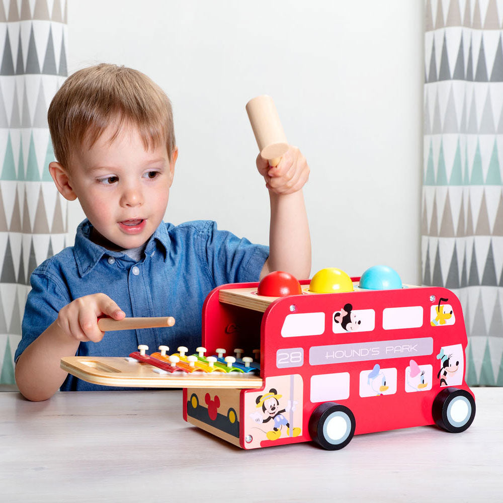 Disney Mickey Mouse Wood Hamperbank och Xylophone