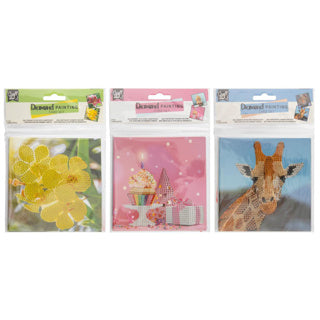 Diamond Molerei Kaart setzt 13x13 cm 2 Stécker 3 Sorti