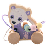 Joueco The Wildies Wooden Animal s korálkovou dráhou