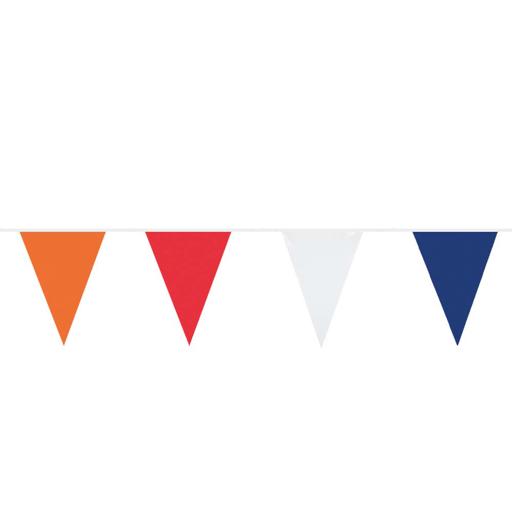 Ligne de drapeau Bleu blanc rouge orange, 10mtr.