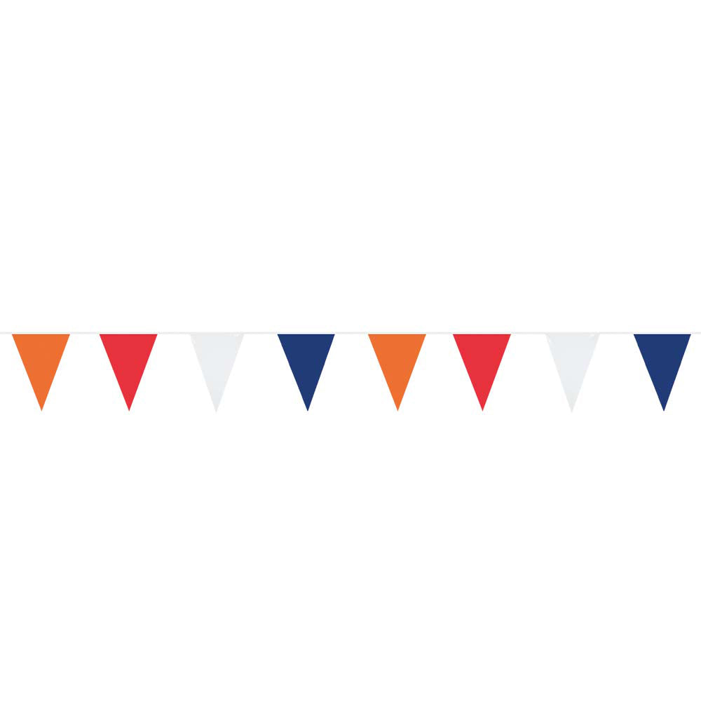 Ligne de drapeau Bleu blanc rouge orange, 10mtr.