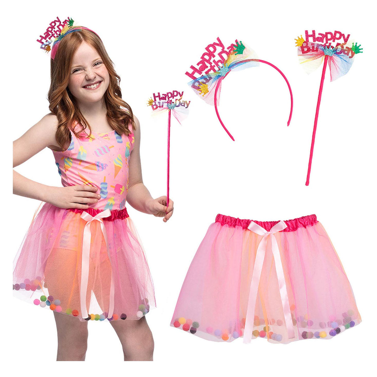 Boland Kleed Set-Fee Pink Alles Guddes fir de Gebuertsdag