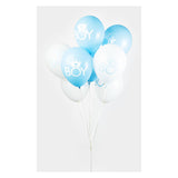 Balloons fils bébé bleu blanc 30 cm, 8e.