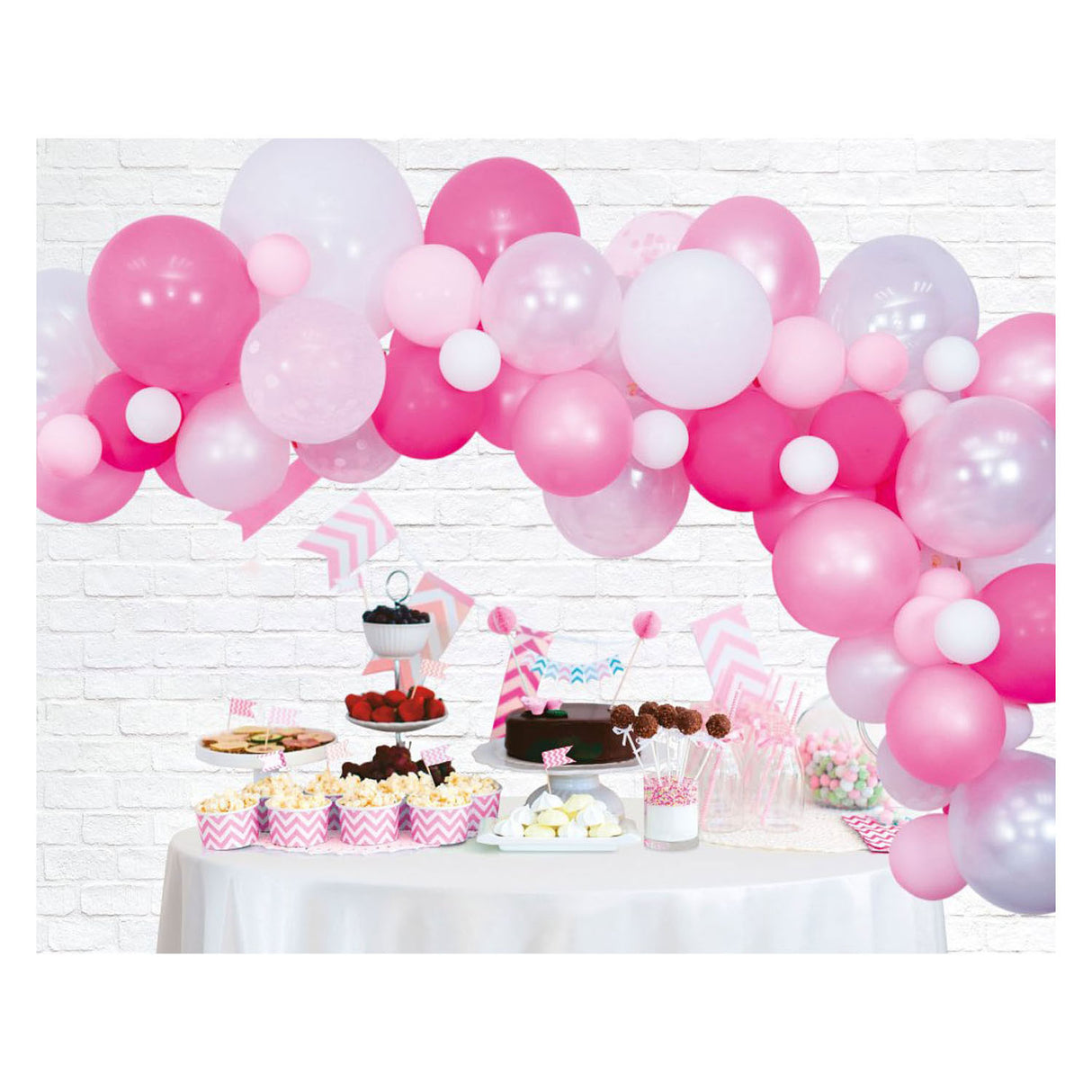 Globos boog set rosa