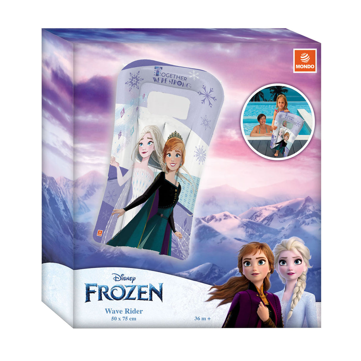 Mondo inflatable bodyboard Frozen, 50x75cm