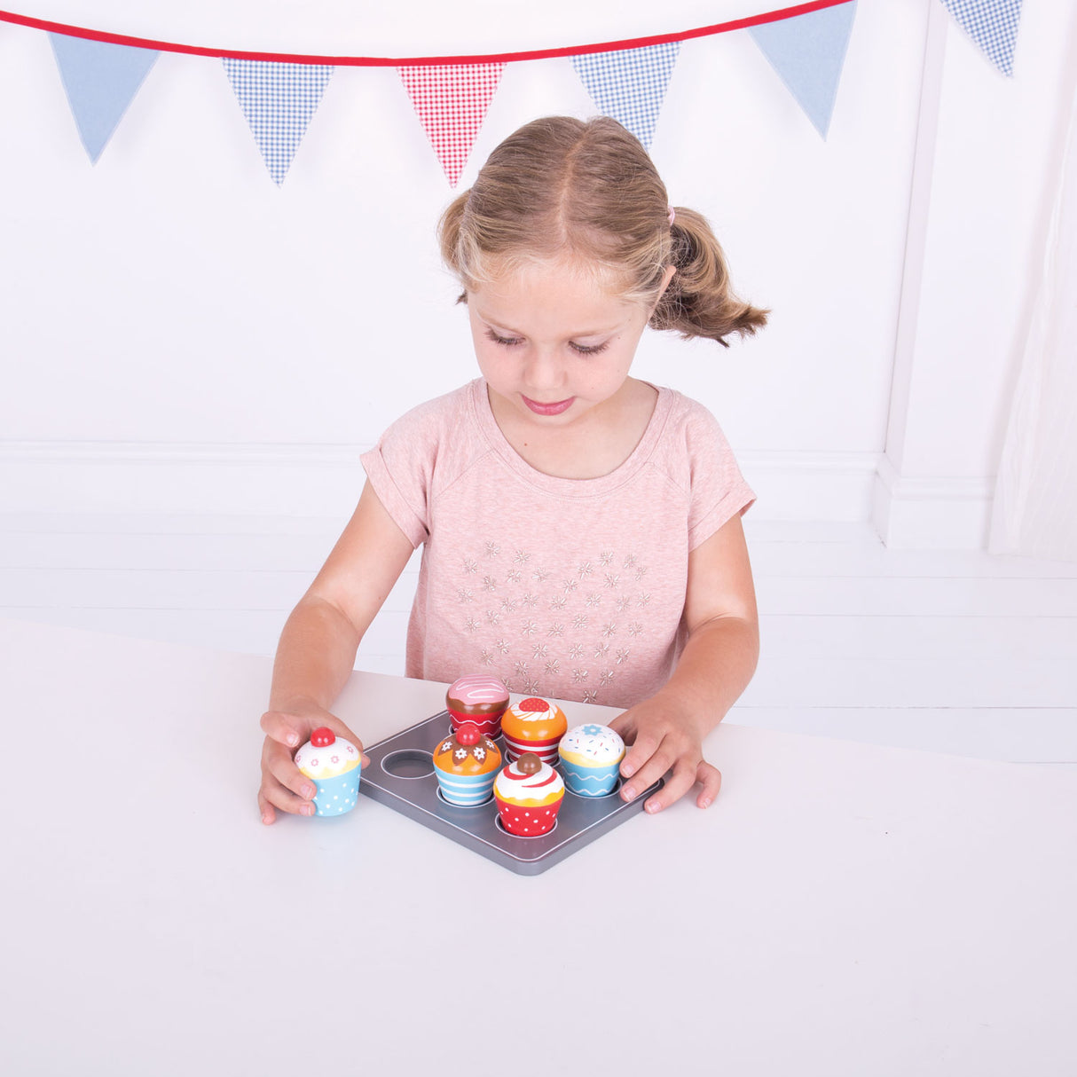 Set di muffin in legno di bigjigs