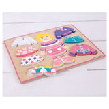Bigjigs Wooden Dressing Puzzle Girl, 10st.