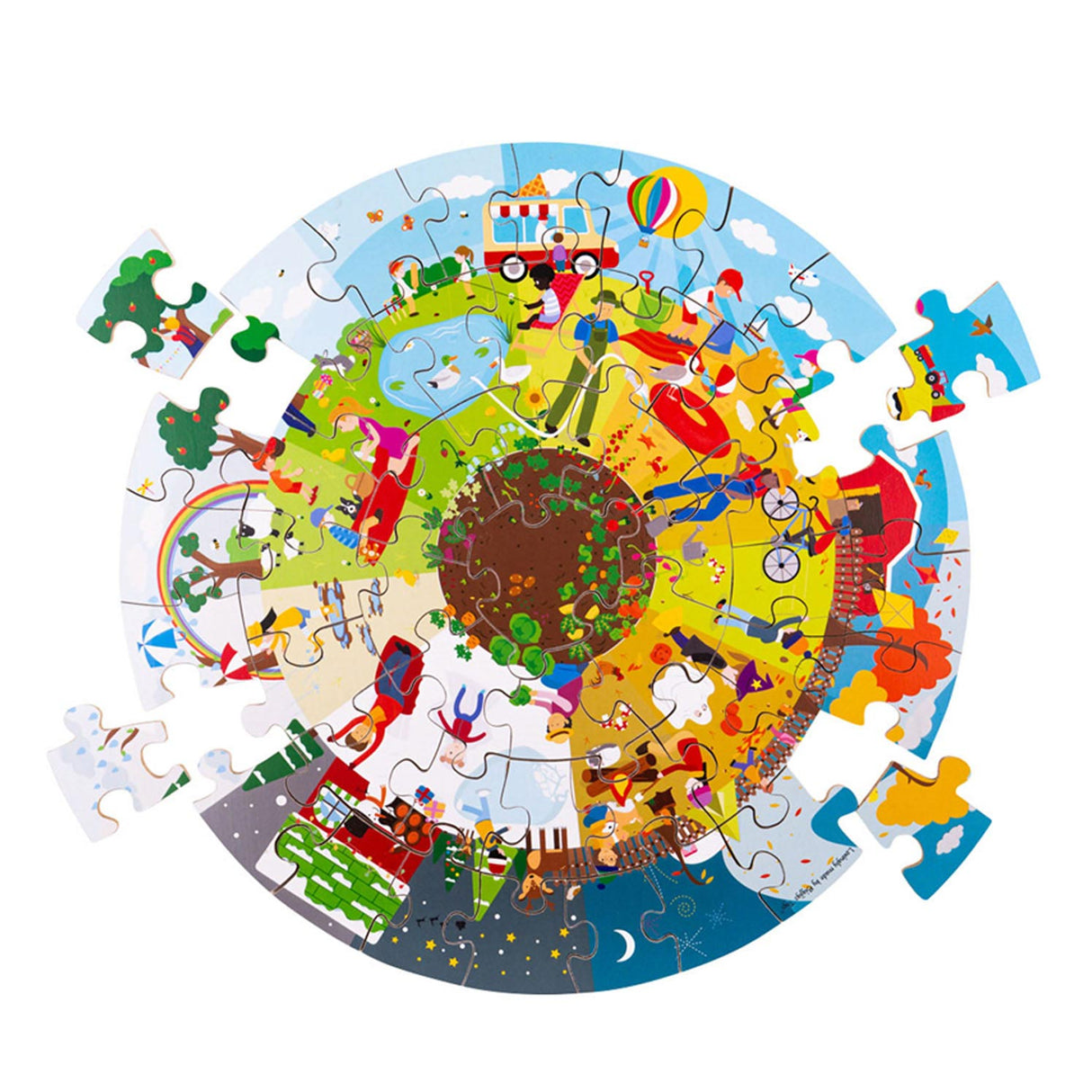 Bigjigs Puzzle 4 saisons autour de 2 + jr