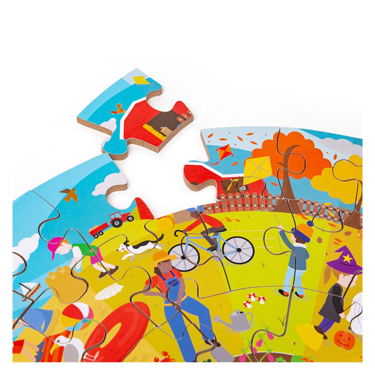 Bigjigs Puzzle 4 saisons autour de 2 + jr