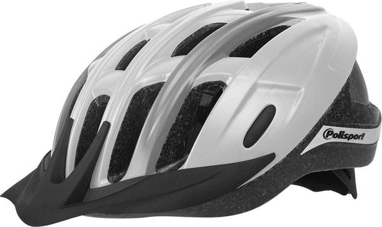 Polisport Ride in bicycle helmet L 58-62cm white gray