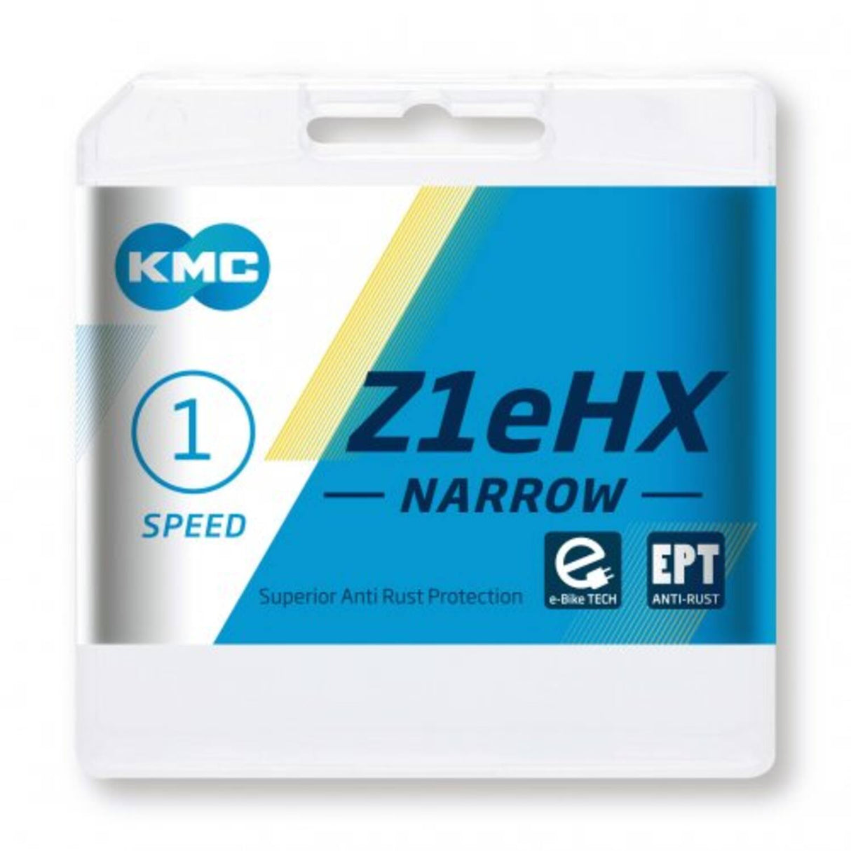 KMC Z1EHX Úzká Ept Extra Long 128 Schakels E -bike Lock - 7,8 mm pin - tmavý stříbro