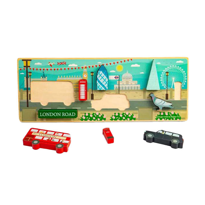 Bigjigs hëlze London chunky Puzzel, 8st.