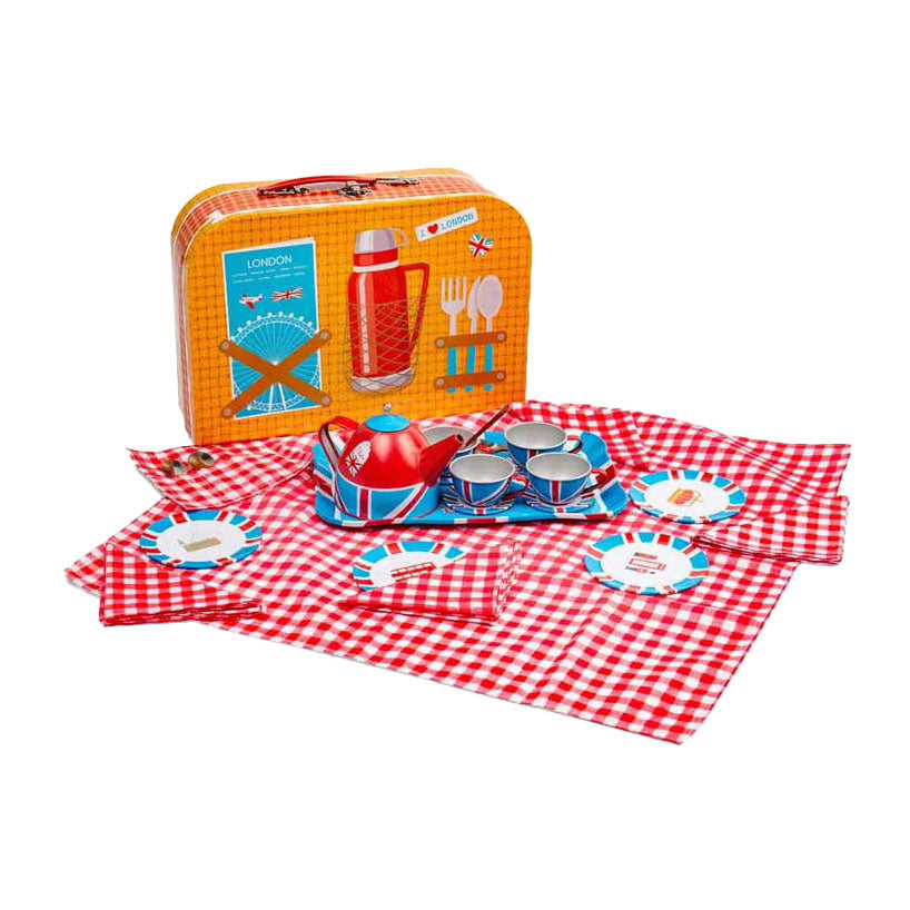 Bigjigs London Tea Set Play Set, 24dlg.