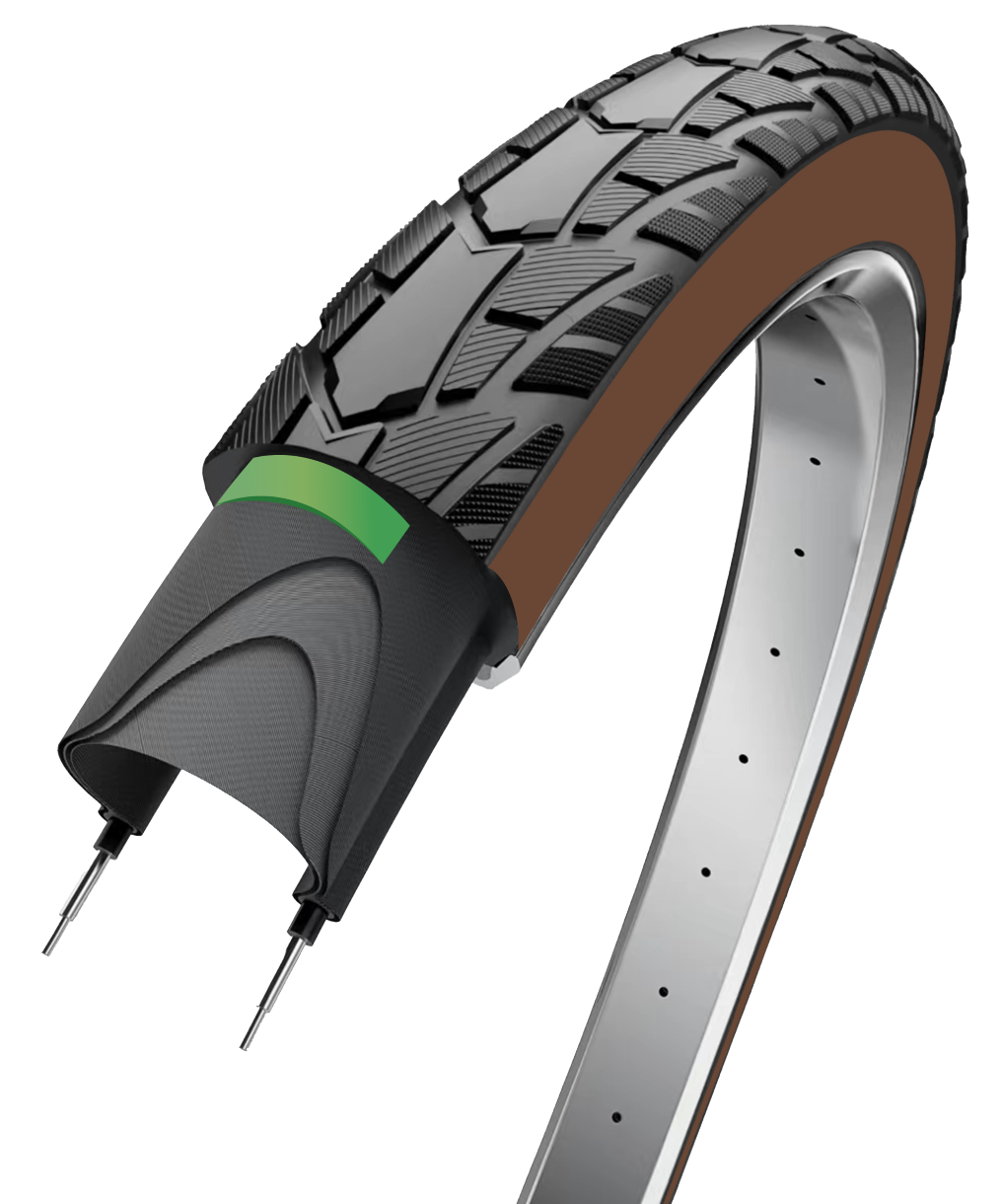 Edge Buitenband Performance Protect 28 x 1,75 47-622 - Black Brown med refleksjon