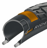 Baussent Kontinental Ride Tour 24 x 1.75 47-507 - Schwaarz