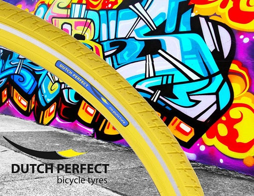 Piene di olandese di olandese perfetto 28 x 1,40 40-622 mm giallo anti-foglio con riflesso
