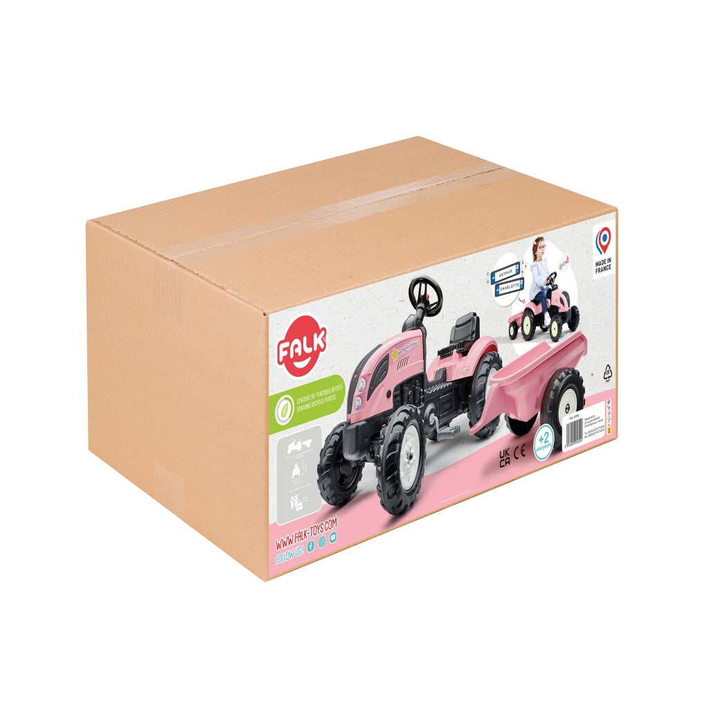 Farmář Falk Falk Falk Tractor Set Pink 2+