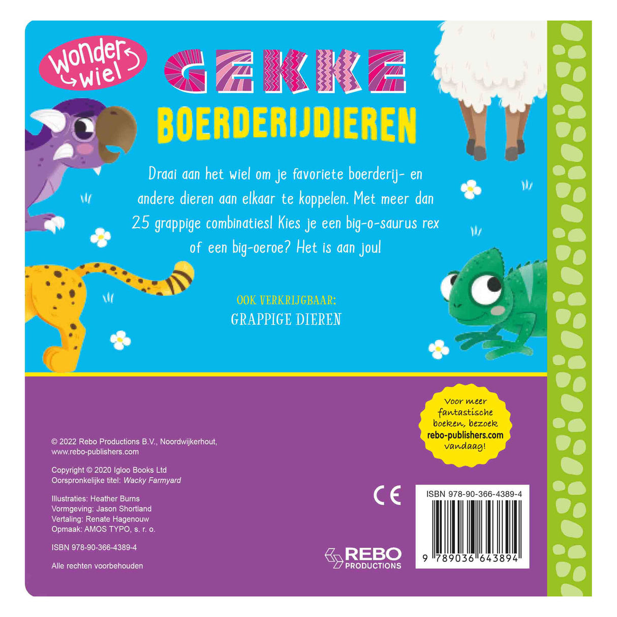 Rebo Publishers crazy farm animals - Wonderwiel