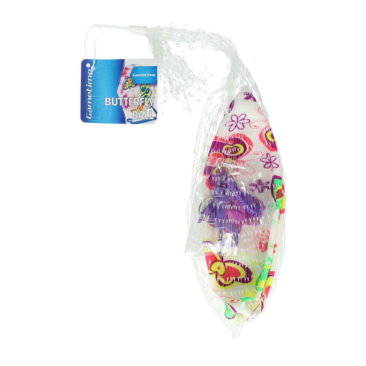 Gametime ball with butterflies on cord, 21cm