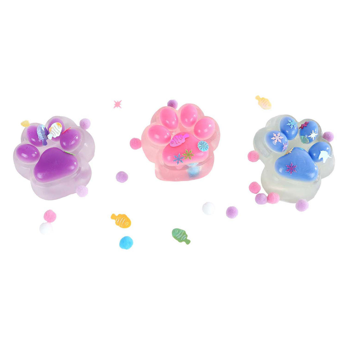 Glamour Squishy Cat Paw s třpytem