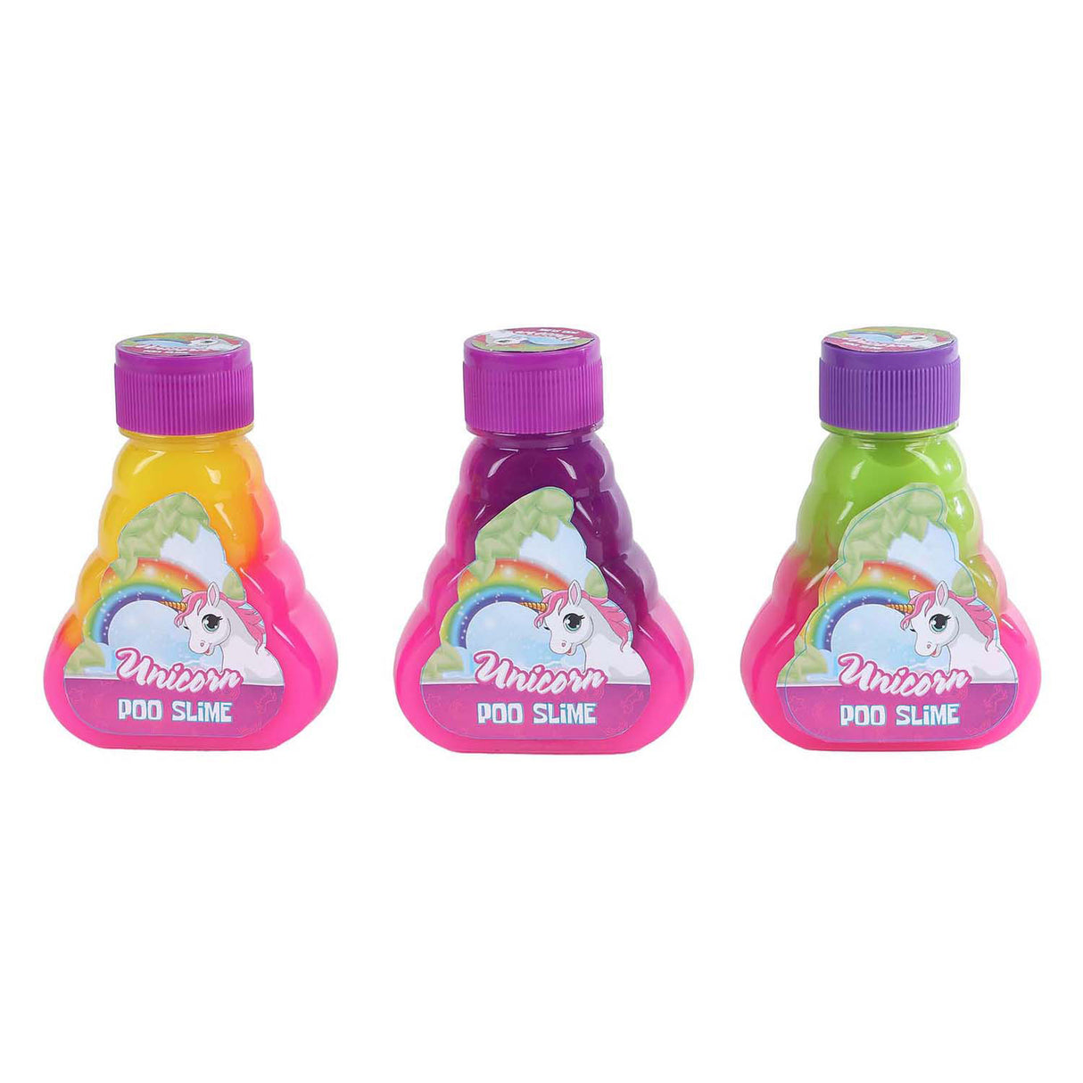 Unicorn regenboog poo slijm, 10,5cm