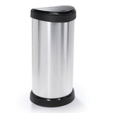 Curver pedale bin deco ovale 40 l color argento