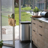 Curver Pedal Bin Deco Rectangular 50 L Silver Coloted