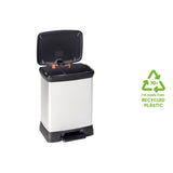 Curver Pedal bin deco duo 10+18 l stříbrné barvy
