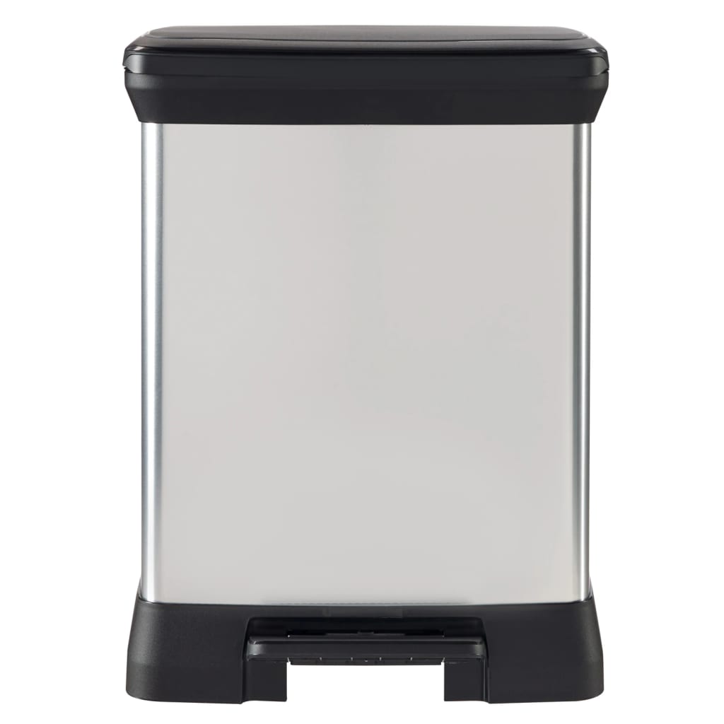 Curver Pedal bin deco duo 10+18 l stříbrné barvy