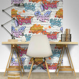 Holandské tapety tapety graffiti multicolor L179-05