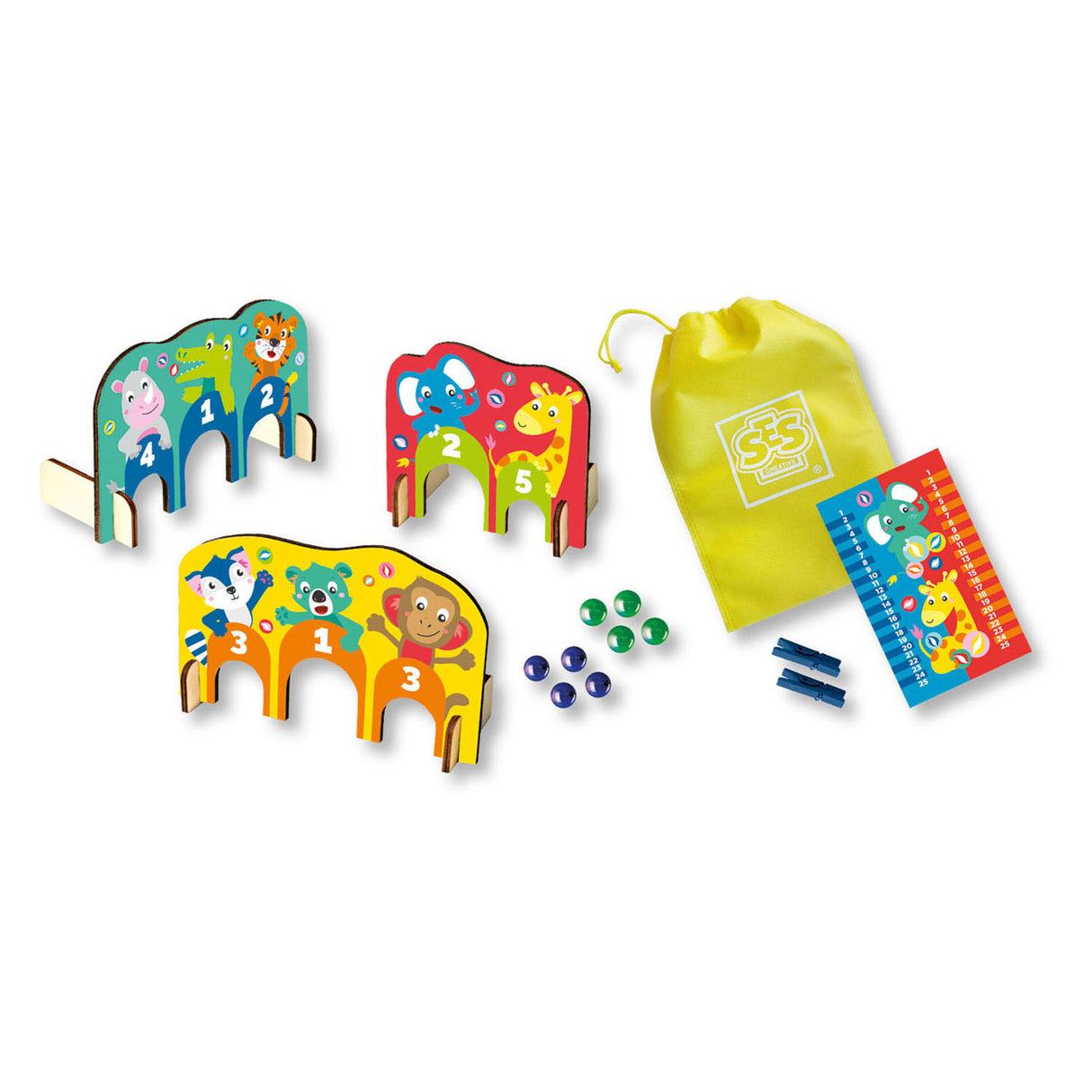 Ses Knikker Game Gates en bois