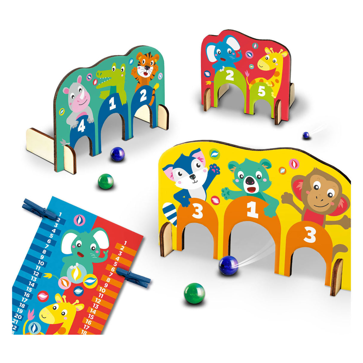 Ses Knikker Game Gates en bois