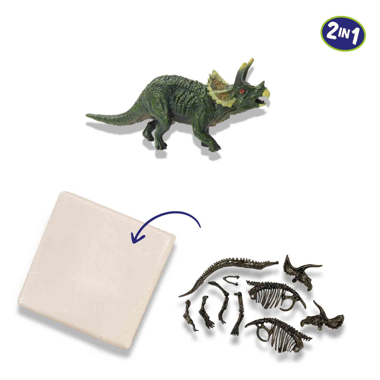 Ses entdecken Dino an Skelett auszeschalten 2in1 - Trizorops