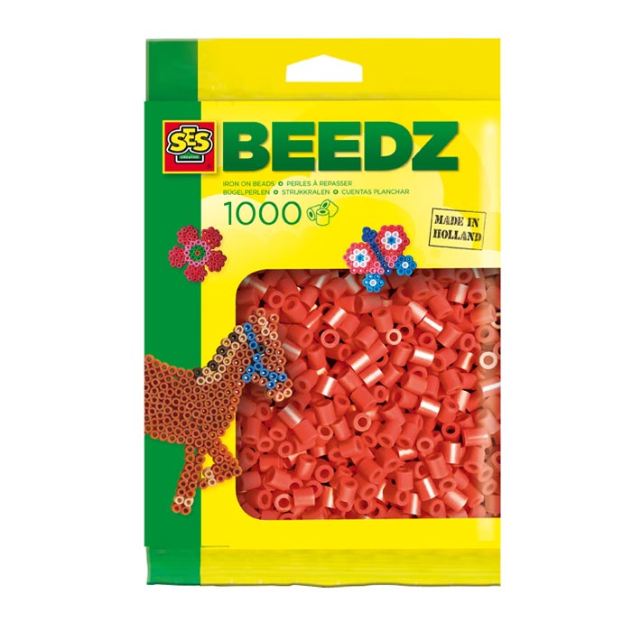 SES Beads de hierro - Rojo, 1000.