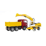 Bruder mand TGA Tipping Truck med Liebherr Kraan