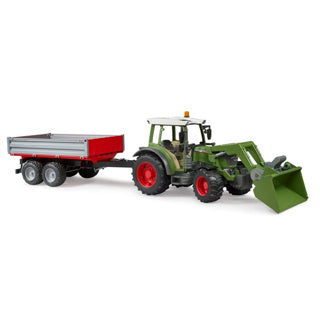Bruder Fendt Vario 211 with front loader and chicken truck