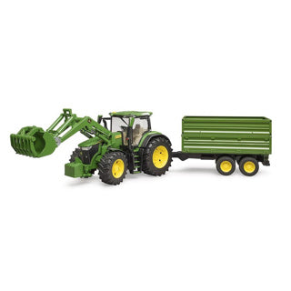 Bruder John Deere 7R 350 med frontlastare och Transportaanha