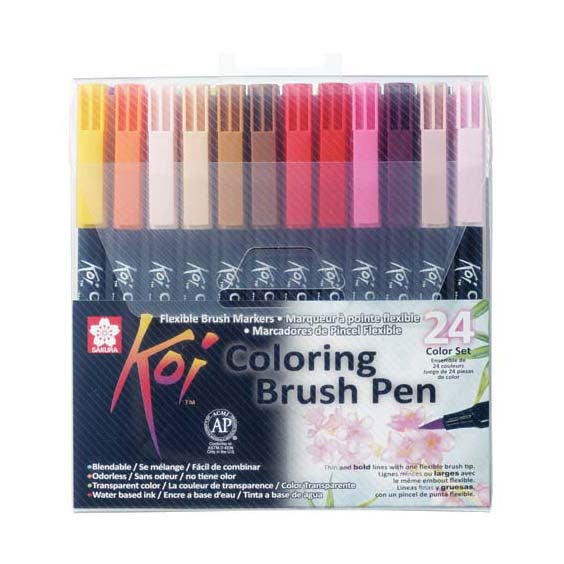 Juego de bolígrafo para colorear sakura koi, 24 colores