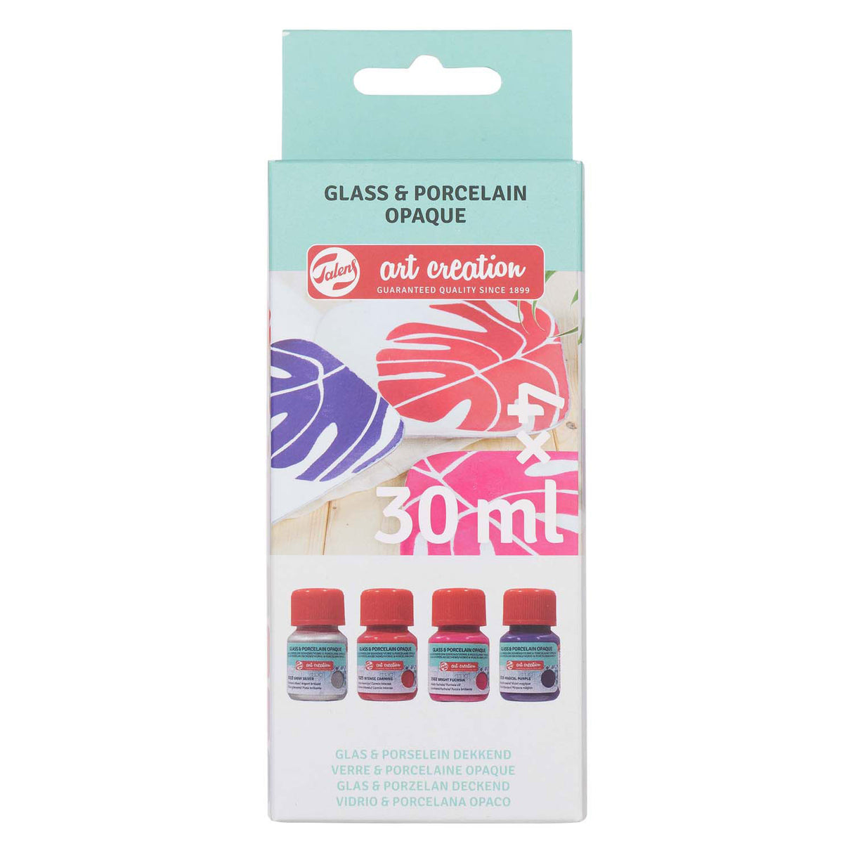 TALENS ART CREATE.GLAS Porcelaine couvrant 4 x30 ml argent rose
