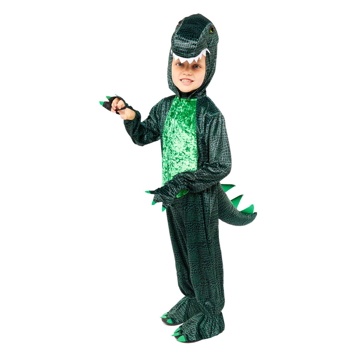 Costume pour enfants Puch Dino vert foncé, 4-6 ans