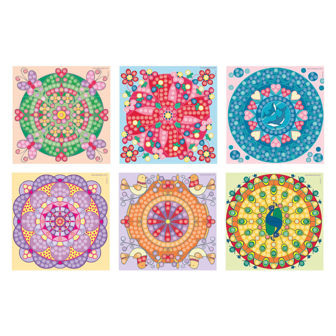 Mandalas mosaïques à la mode Playmais (> 3 000 pièces)